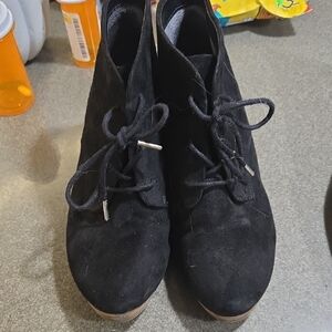 Dr. Scholl's Back Suede Women's Ankle Boots WEDGE